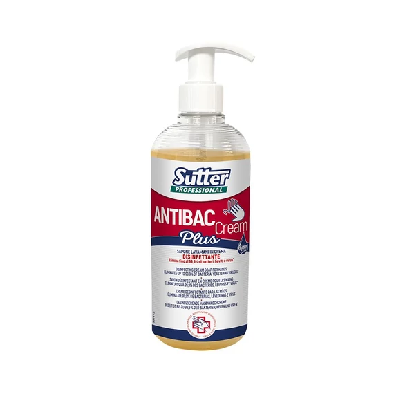 Sutter Antibac Cream Plus fertőtlenítő hatású kéz- és bőrtisztító krémszappan folyadék 500ml 12db