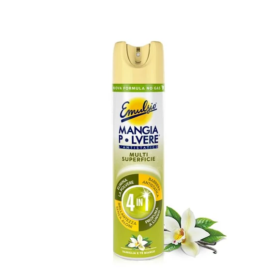 Sutter Emulsio Mangiapolvere antisztatikus bútorápoló spray vanília és fehér tea illattal 300ml