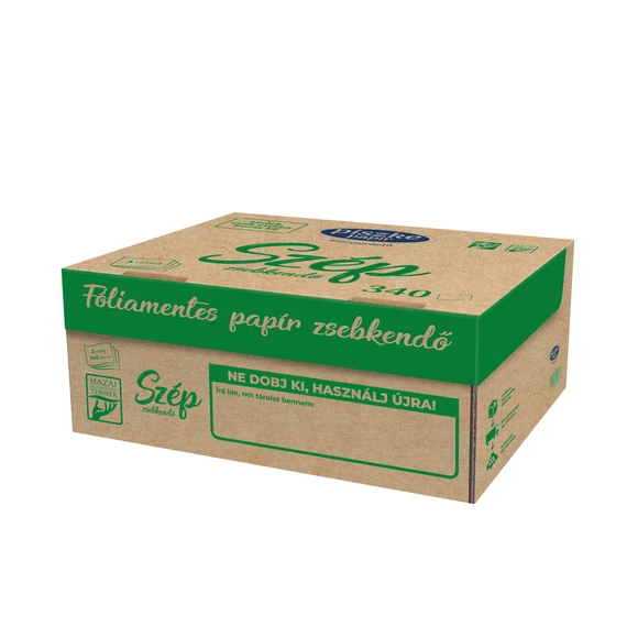Szép papírdobozos papír zsebkendő 3rtg cell 340db/gyűjtő - Fóliamentes csomagolás