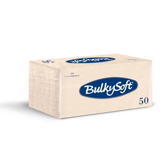 BulkySoft rainbow szalvéta krém 2rtg 33x33cm 50 szál/cs 1/4-es