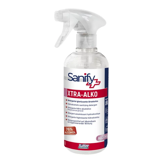 Sutter Xtra-Alko általános tisztító fertőtlenítőszer 500ml 12db/gyűjtő