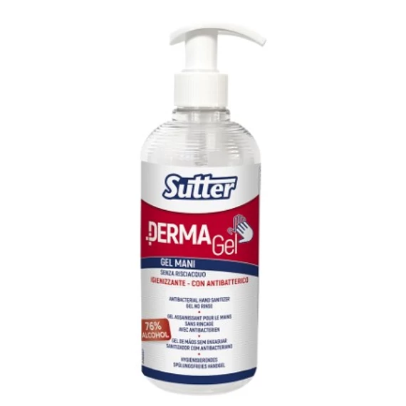 Sutter Dermagel Plus kézfertőtlenítő gél pumpás 500ml 12db