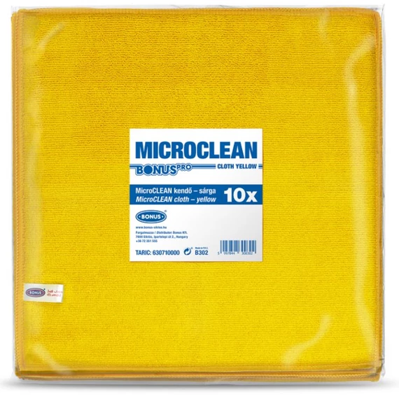 Bonus MicroCLEAN kendő 10 db-os sárga 32x32cm