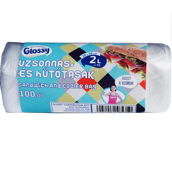 Glossy uzsonnás tasak 2 L